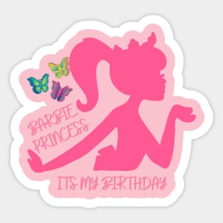Barbie princess birthday Sticker